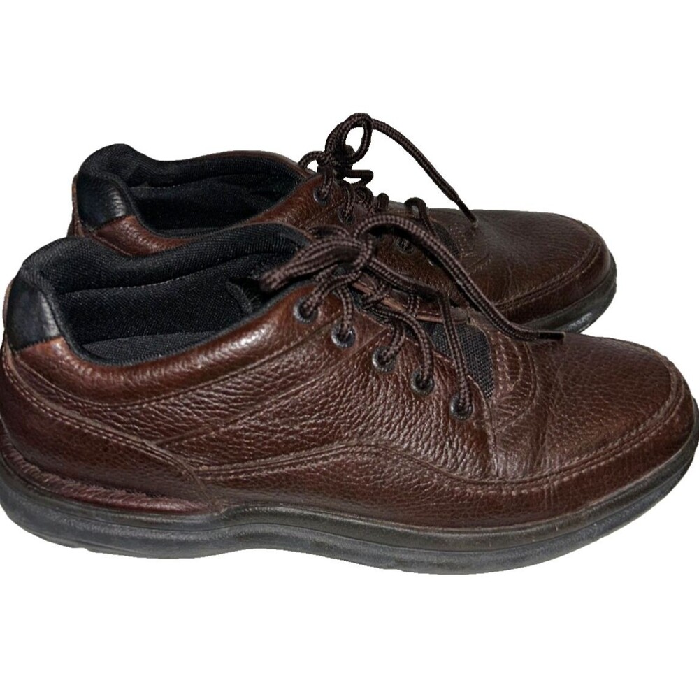 Rockport Men's World Tour Classic Lace Up Brown Leather Shoes size 9.5/43